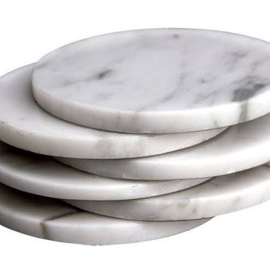 REAL MARBLE STONE COASTERS - ROUND