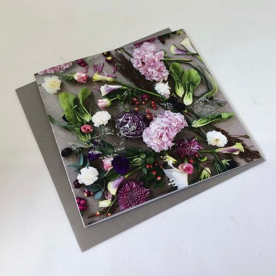 Gift card - decomposition flowers