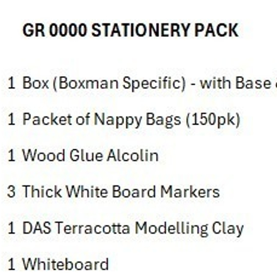 Gr 0000 Stationery Pack
