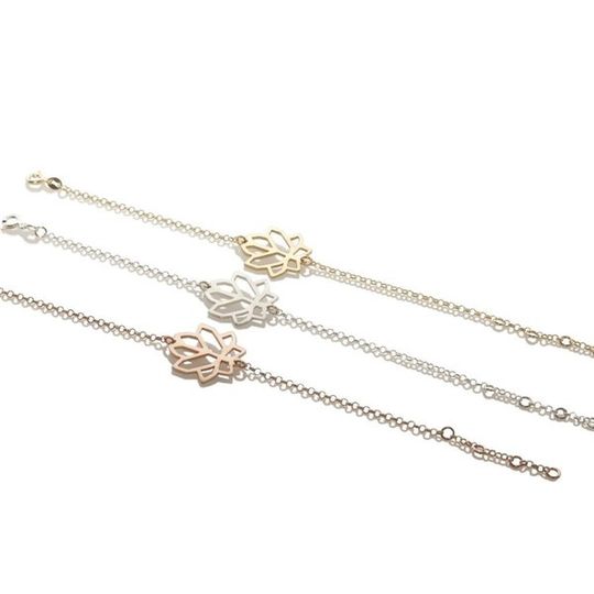 Lotus Crystal Cluster Bracelet