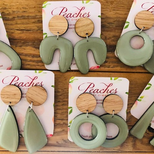 Fashion Colours - Sage Green Wood & Resin Range
