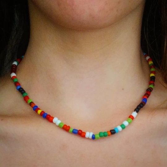 multi-coloured necklace