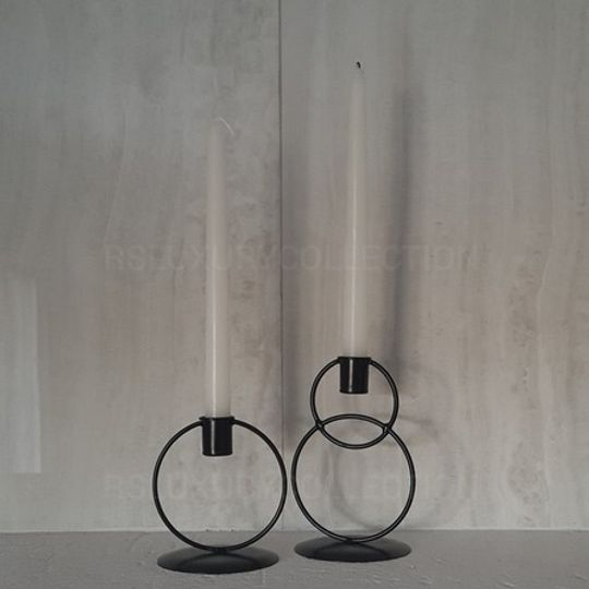 Metal Ring Candleholder set