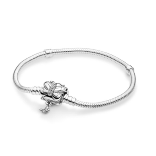 Butterfly & Cubic Zirconia Charm Bracelet