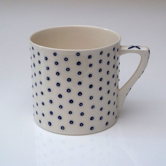 Dark Blue Classic Dot Mug