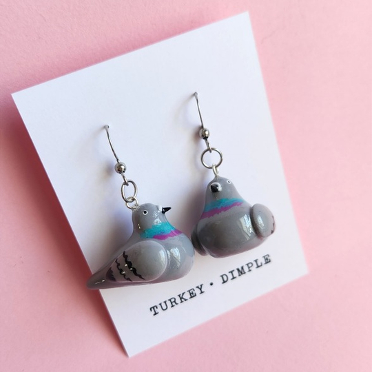 Pigeon Earrings