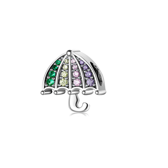 Colourful Cubic Zirconia Umbrella Charm