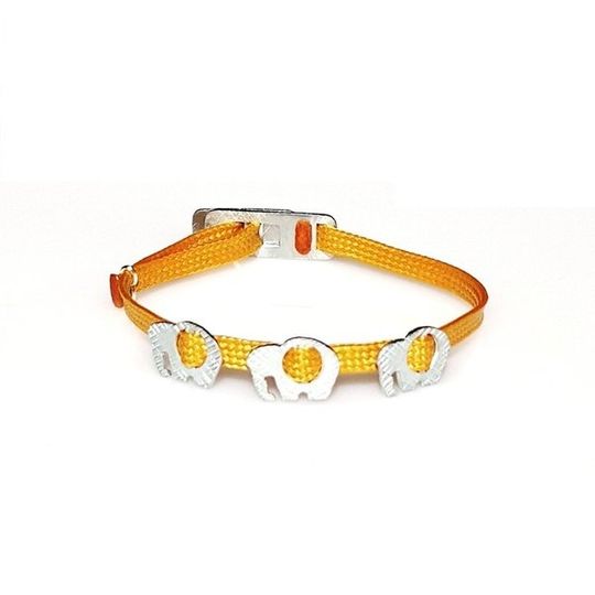 ZESTY Waxed Ribbon Bracelet Elephant - Gold