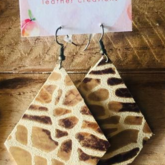 Giraffe Print on Soft Leather