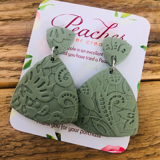 Sage Green Lace Polymer Clay