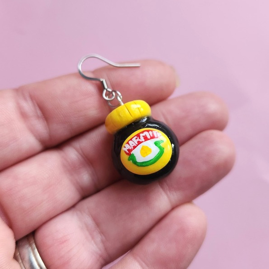 Marmite Single Earring