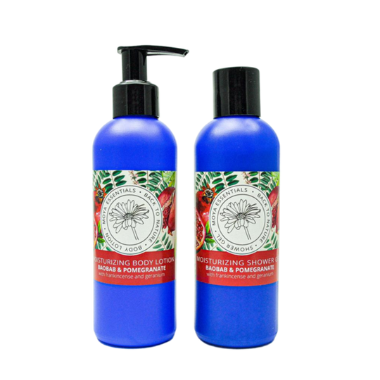 Moisturizing Shower Gel & Body Lotion Combo - Baobab and Pomegranate 200ml
