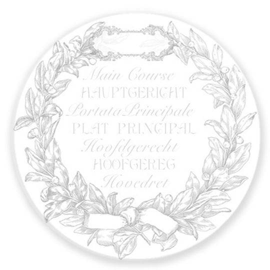 24 Placemats - Classic Wreath with Writing