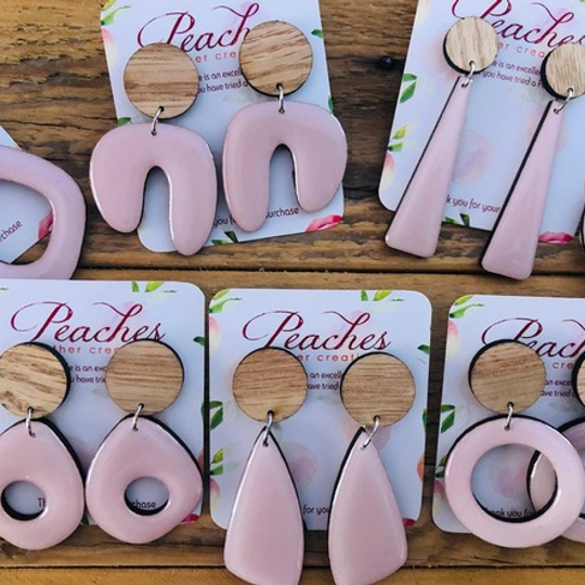 Fashion Colours - Blush Pink Wood & Resin Range