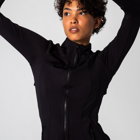 Black Long Sleeve Stride Jacket