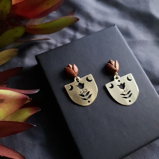 Luna Protea earrings