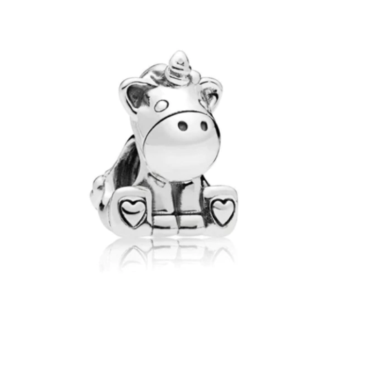 Silver Bruno Unicorn Bead Charm