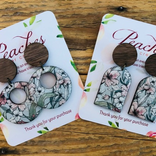 Soft Blue Florals Wood & Resin Designs