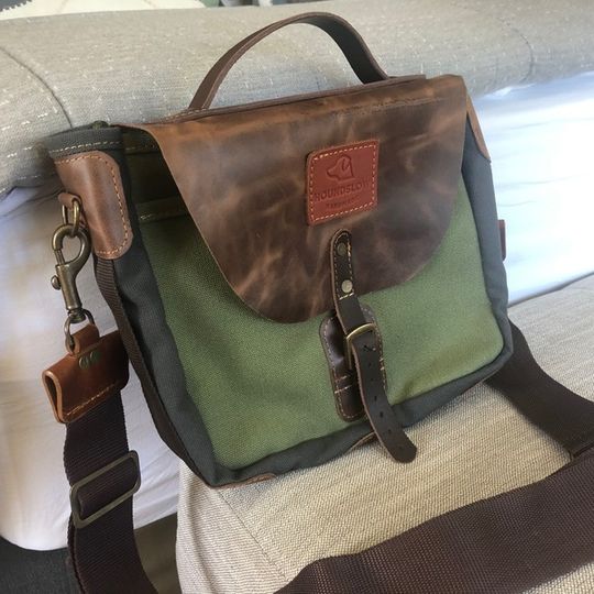 Safari Shoulder Bag - Canvas and Leather