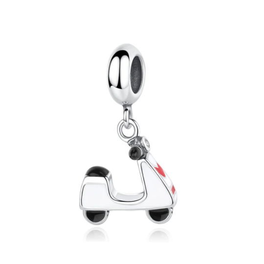 Enamel Red Scooter Charm