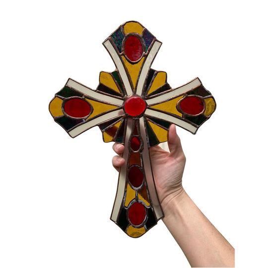 Stained Glass Cross Design 3