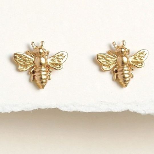 Gold plated Bee studs