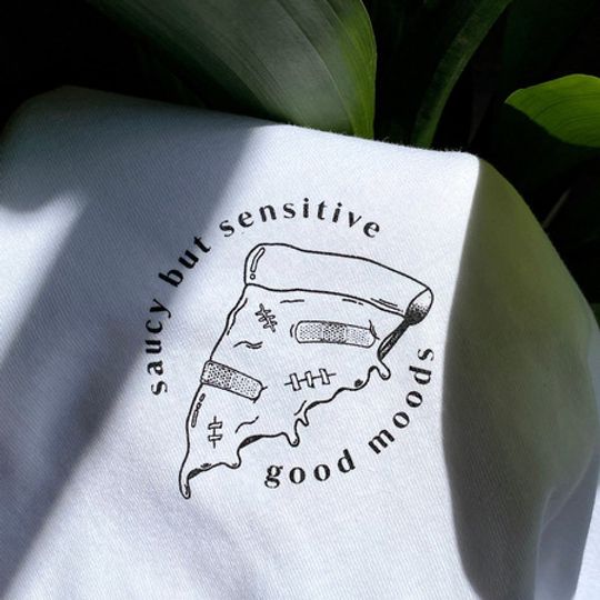 'saucy but sensitive' // unisex white long sleeve