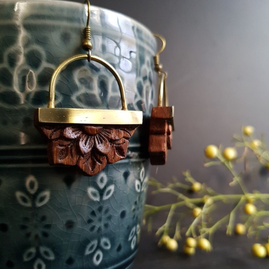 Mandala bar earrings