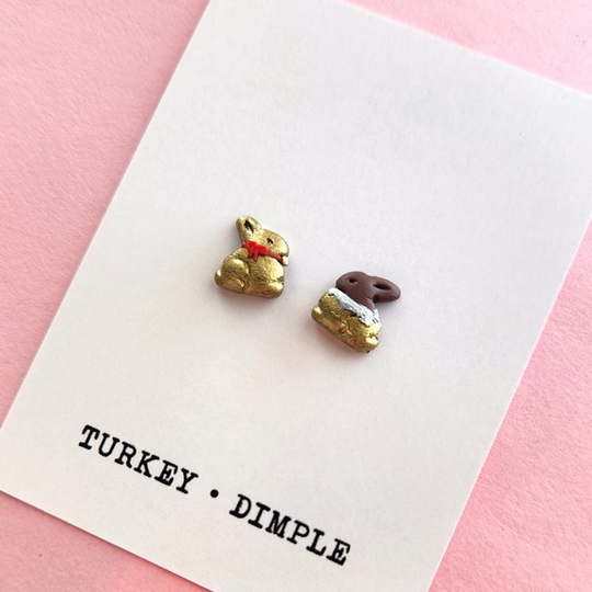 Chocolate Bunny Studs
