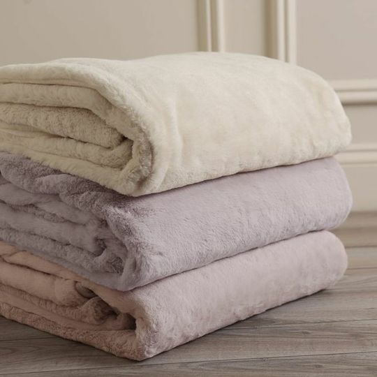 Lux Faux Fur Throw Blanket - Standard Size