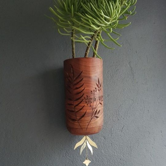 Botanical tube planter/vase