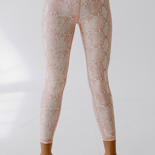 Salmon Snake High Waisted Power Legging