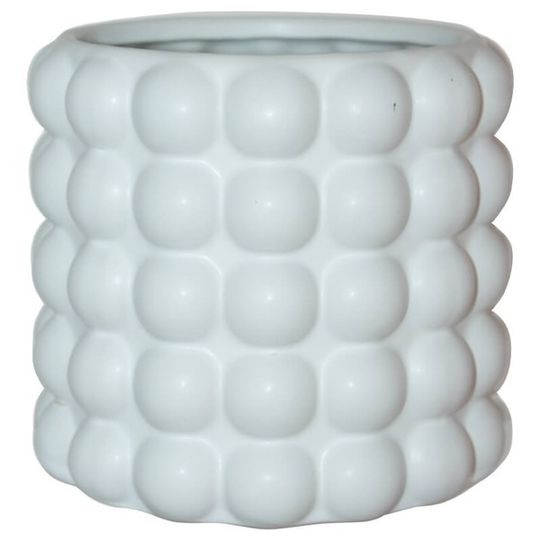 White Ceramic Bubble Vase/ Planter