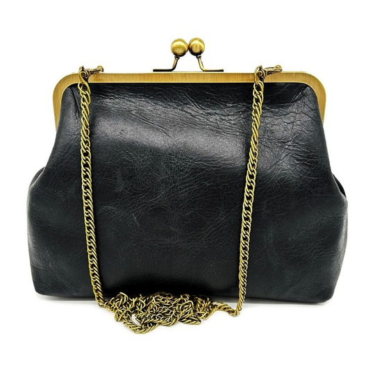 Lucy - Leather Black Brass