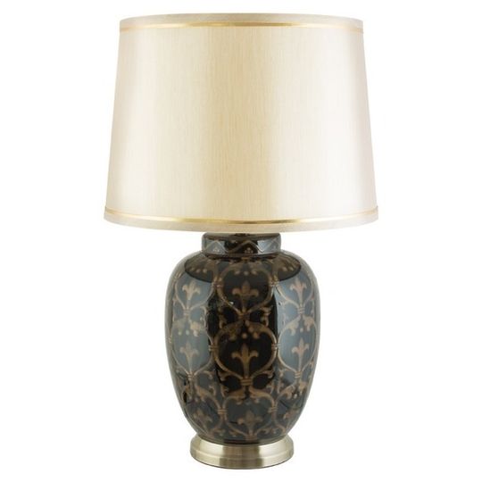 Luxury Glass Table Lamp - Gold/Beige