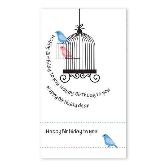 10 Little Letters - "Happy Birthday" Birdcage
