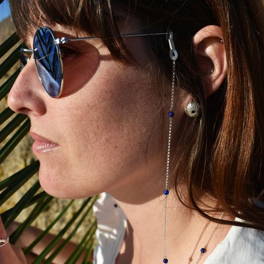 Lapis Lazuli Charm Sunglasses Chain