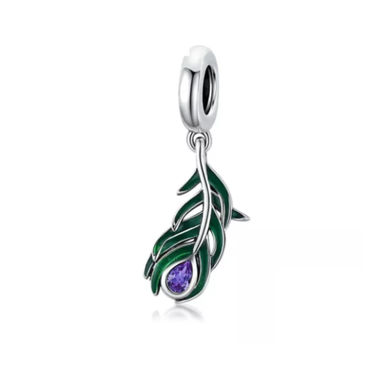 Peacock Feather Charm