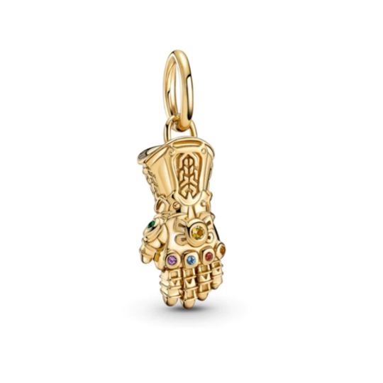 Gold Plated Infinity Stone Gauntlet Charm