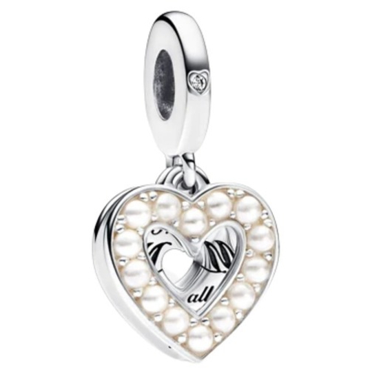 'Thanks Mom for all you do' Pearl detail Charm