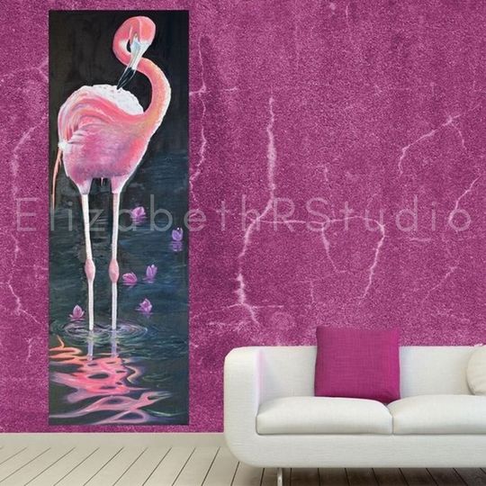 Fine Art Print of a Pink Flamingo