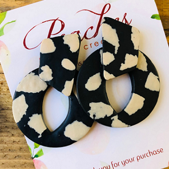 Black & Beige Cow Prints