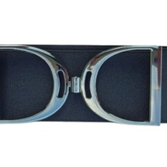 Elastic Stirrup Buckle Belt - BLACK