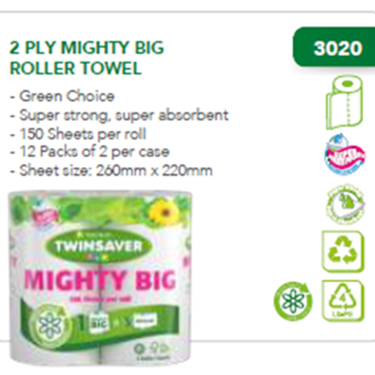 Twinsaver 2 Ply Mighty Big Roller Towel