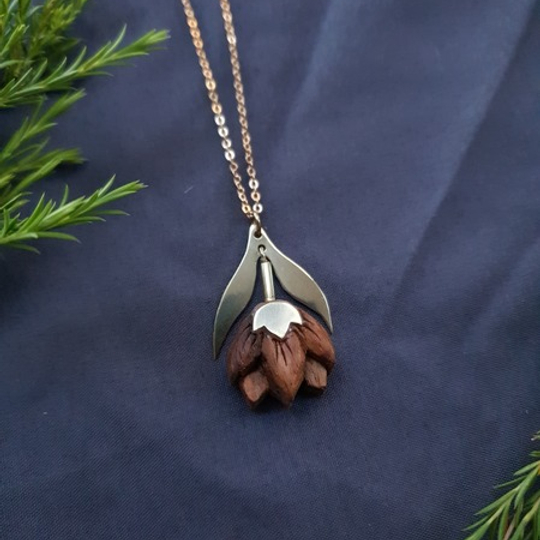 Lotus drop necklace
