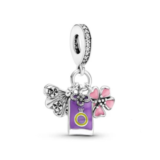Amulet, Cherry Blossom and Chinese Fan Charm