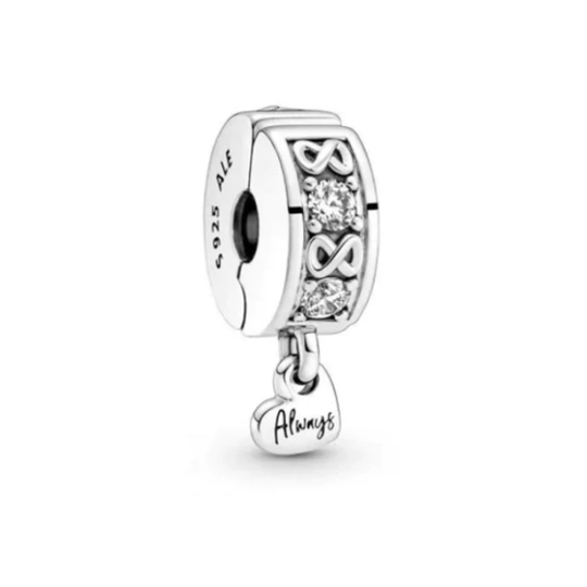 Always Family Cubic Zirconia Infinity & Heart Charm