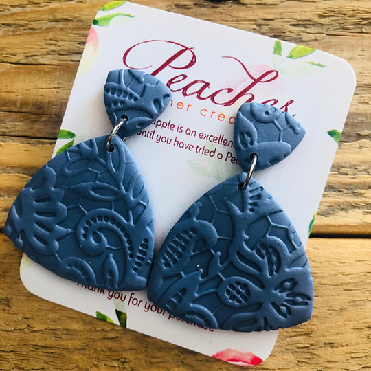 Denim Blue Lace Polymer Clay