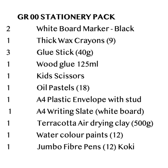 Gr 00 Stationery Pack