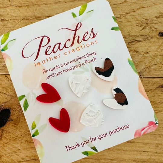 Leopard Hearts Studs